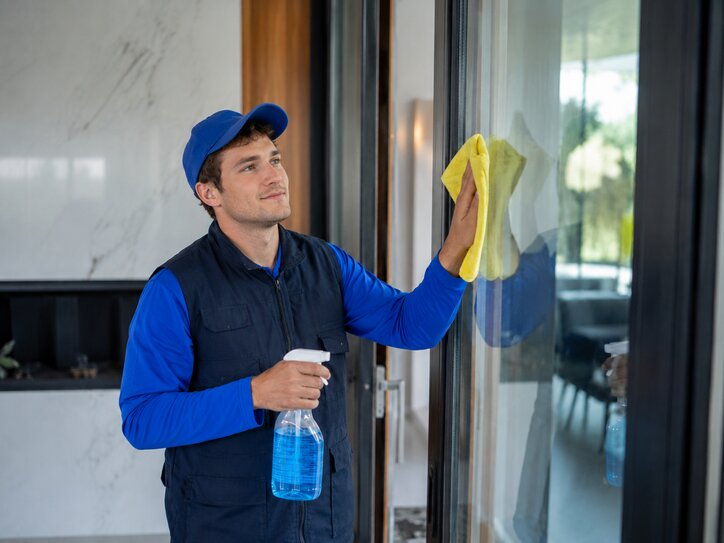 Femme de ménage à domicile WeCleaned nettoyant un intérieur à Paris